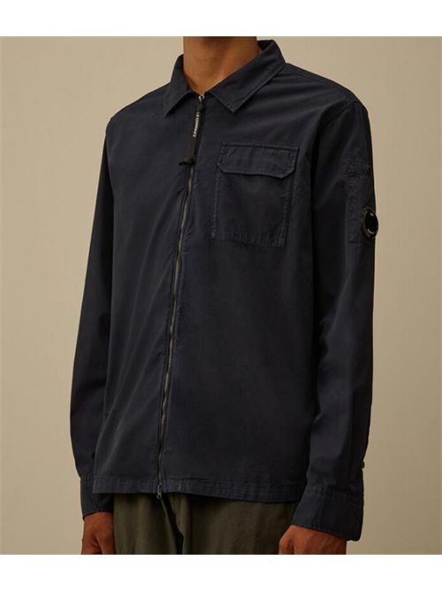 COTTON GABARDINE OVERSHIRT C.P.COMPANY | RCCMOS705A110143G888 - TOTAL ECLIPSE